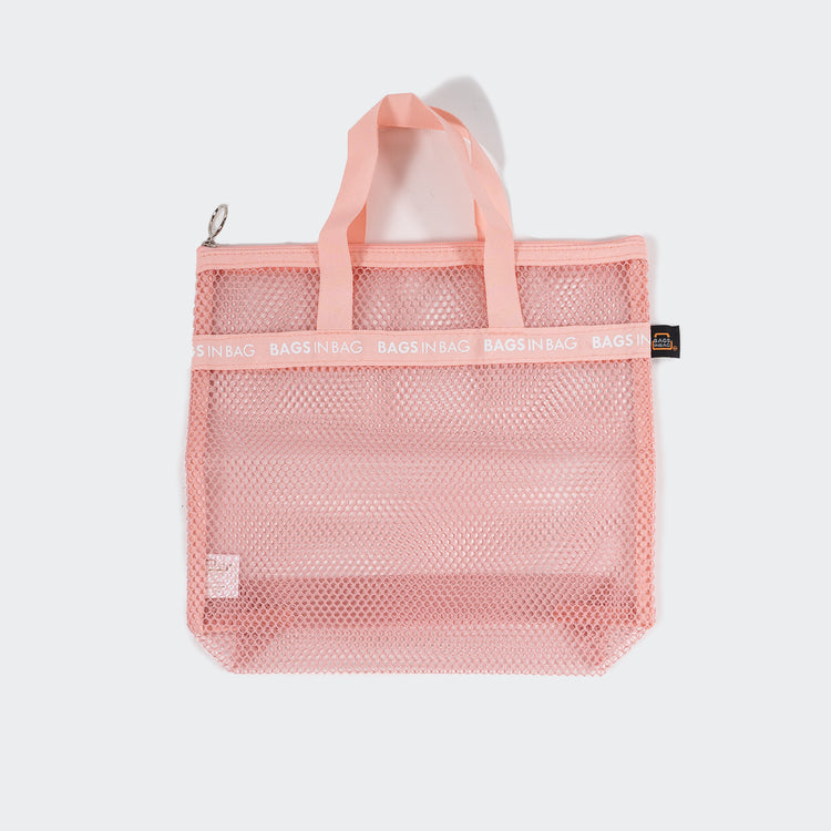 Mesh Travel Shower Caddy Tote Bag | Small | Pink