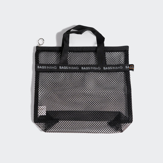 Mesh Travel Shower Caddy Tote Bag | Black