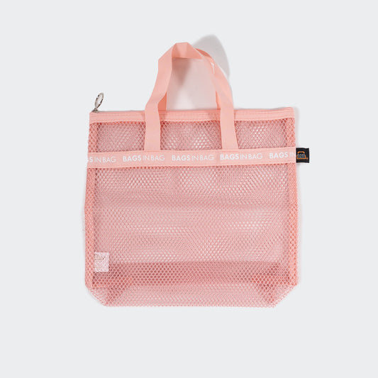 Mesh Travel Shower Caddy Tote Bag | Small | Pink